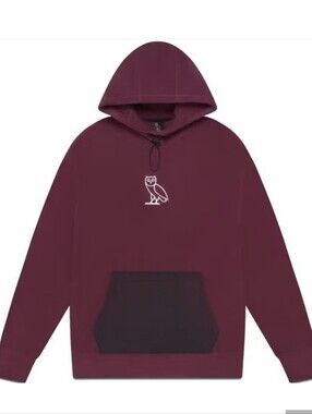 OVO × Polartec Microfleece Hoodie In Burgundy Size Medium